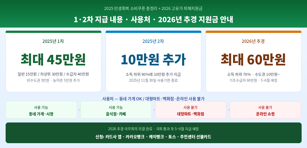 민생회복 소비쿠폰 지원금 신청방법 조건 총정리 인포그래픽